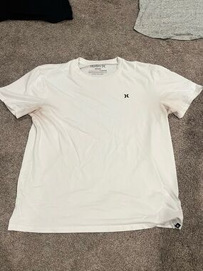 Hurley Men’s White Crew Neck Logo Tee, Large